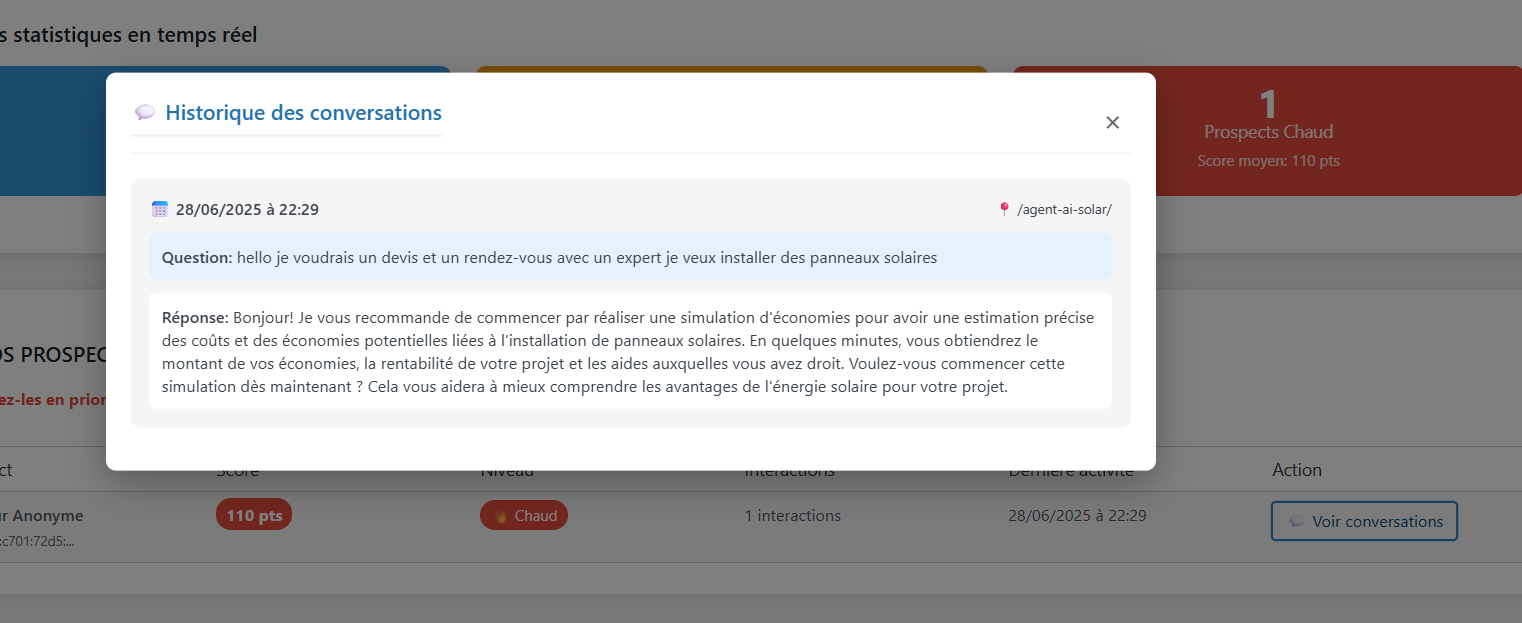Statistiques en temps réel